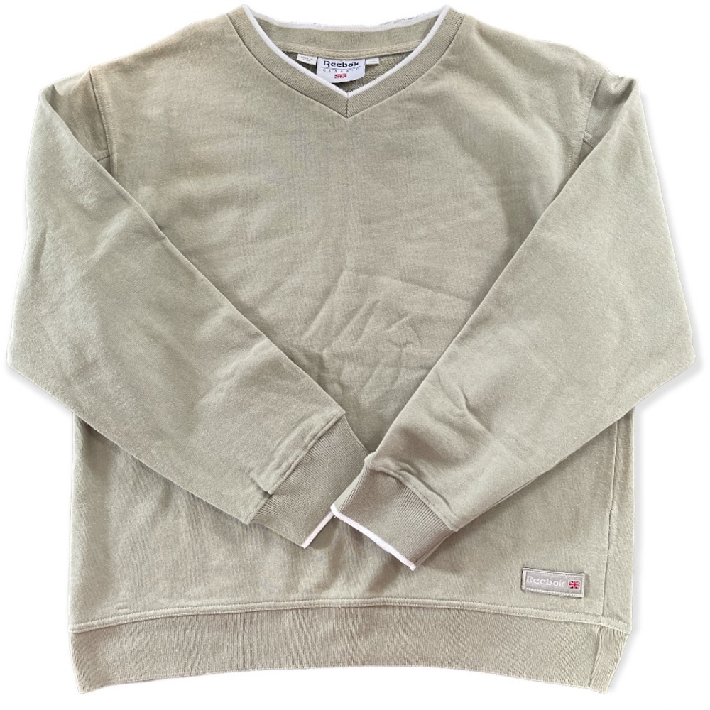 VINTAGE | Reebok Classic v-neck khaki sweater - Picture 2 of 10